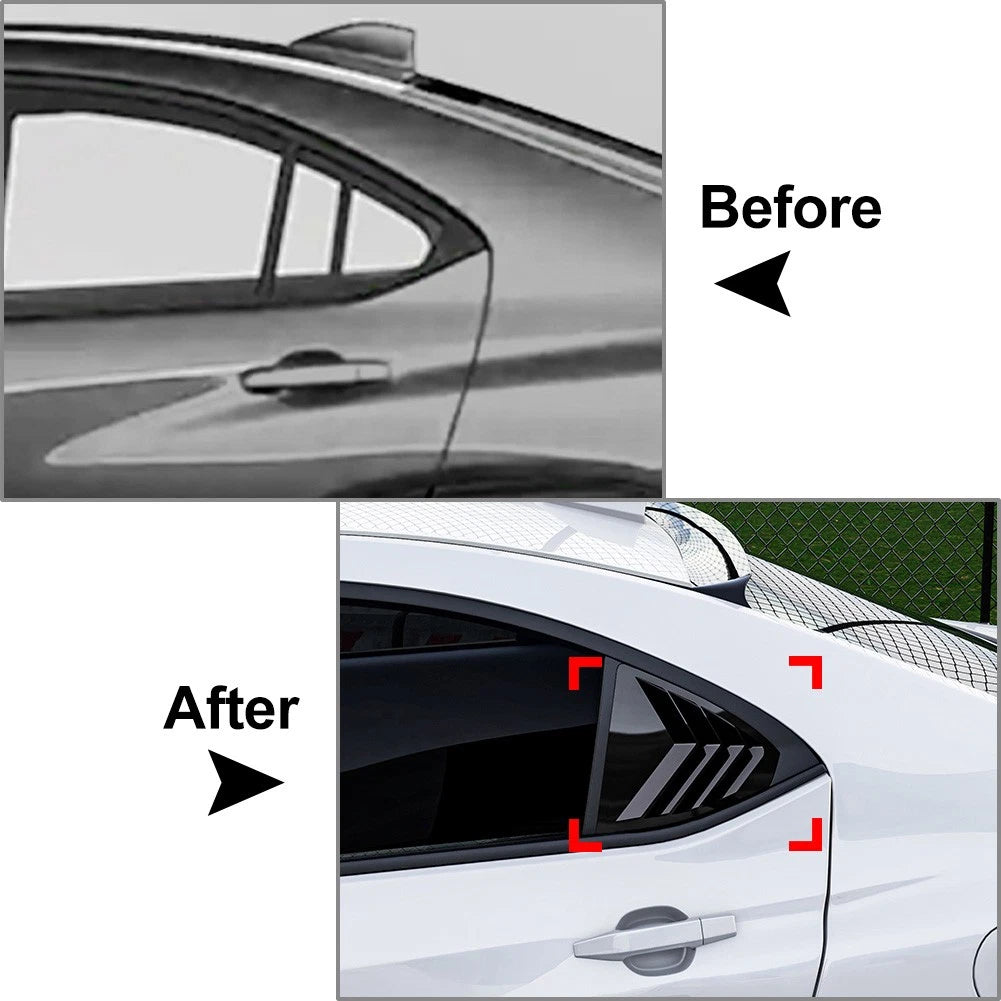 Rear Window Louver Cover Trim Glossy Black For Subaru WRX STI VB 2022-2025