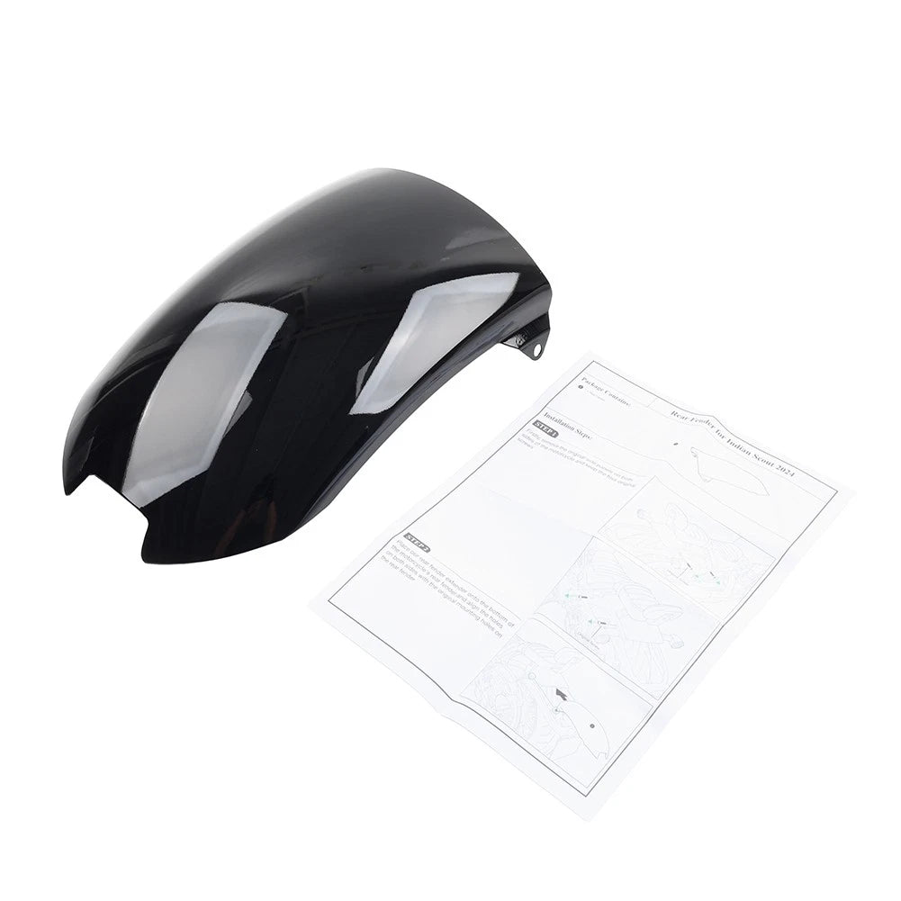 Rear Mudguard Cover Splash Guard Iron Vivid Black for Indian Scout Bobber 18-24