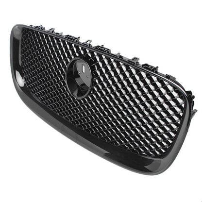 Front Center Upper Grille Glossy Black For Jaguar XF XFR 2012-2015