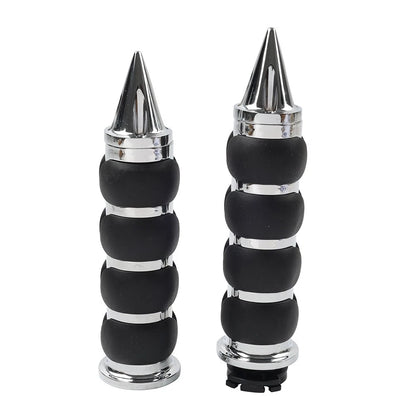 1''Motor Handlebar Hand Grips W/ Throttle For Harley Sportster XL1200 883 Chrome