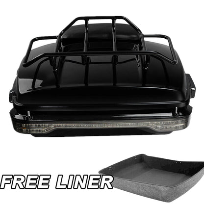 Chopped Trunk Pad Top Rack Tail Light Fit For Harley Electra Glide 14+