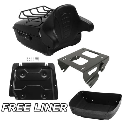 King Trunk Solo Mount Rack Plate Pad Fit For Harley Touring 14-Up US