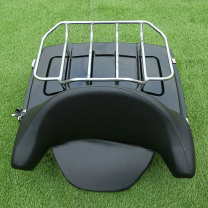 Chopped Pack Trunk Rack Fit For Harley Touring Street Road Glide 1997-2013