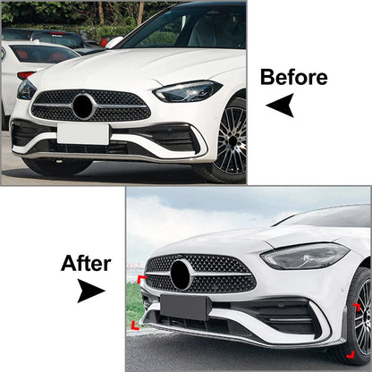Front Bumper Lip Splitter Spoiler For Mercedes Benz C Class W206 S206 C200 22-24
