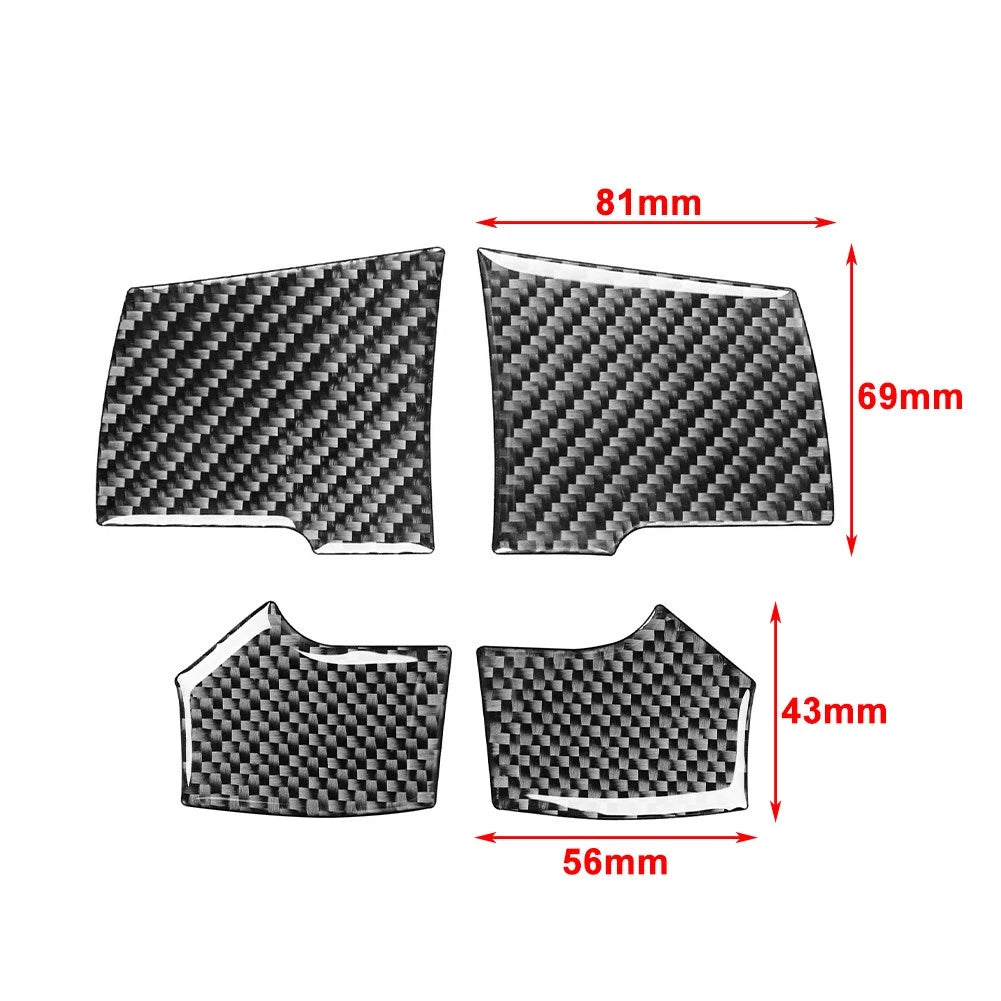 Carbon Fiber Interior Steering Wheel Cover Trim For Ford F-150 2004-2008 US
