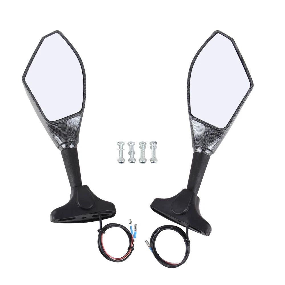 Pair LED Mirrors For SUZUKI GSXR 600 750 1000 Hayabusa GSF SV Katana TL1000R