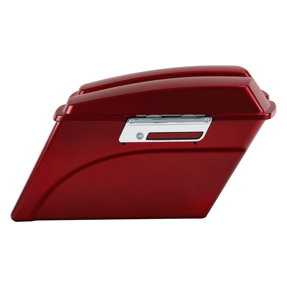 Red Hard Saddlebags & Conversion Bracket For Harley Davidson Softail FLST 84-17