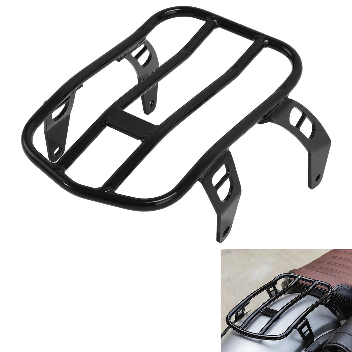 Black Rear Solo Luggage Rack Fit For Indian Scout Bobber Twenty 2018-2024 2023