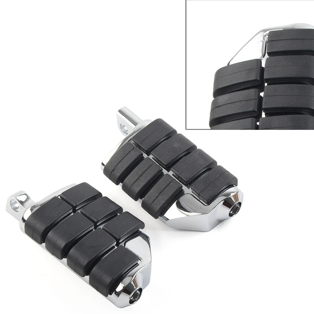US 2PCS 32mm 1.25" Male Foot pegs Footrest Pedal For Harley Iron XL 883 Chrome