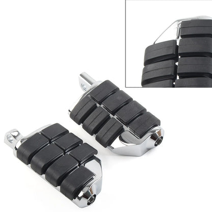 US 2PCS 32mm 1.25" Male Foot pegs Footrest Pedal For Harley Iron XL 883 Chrome