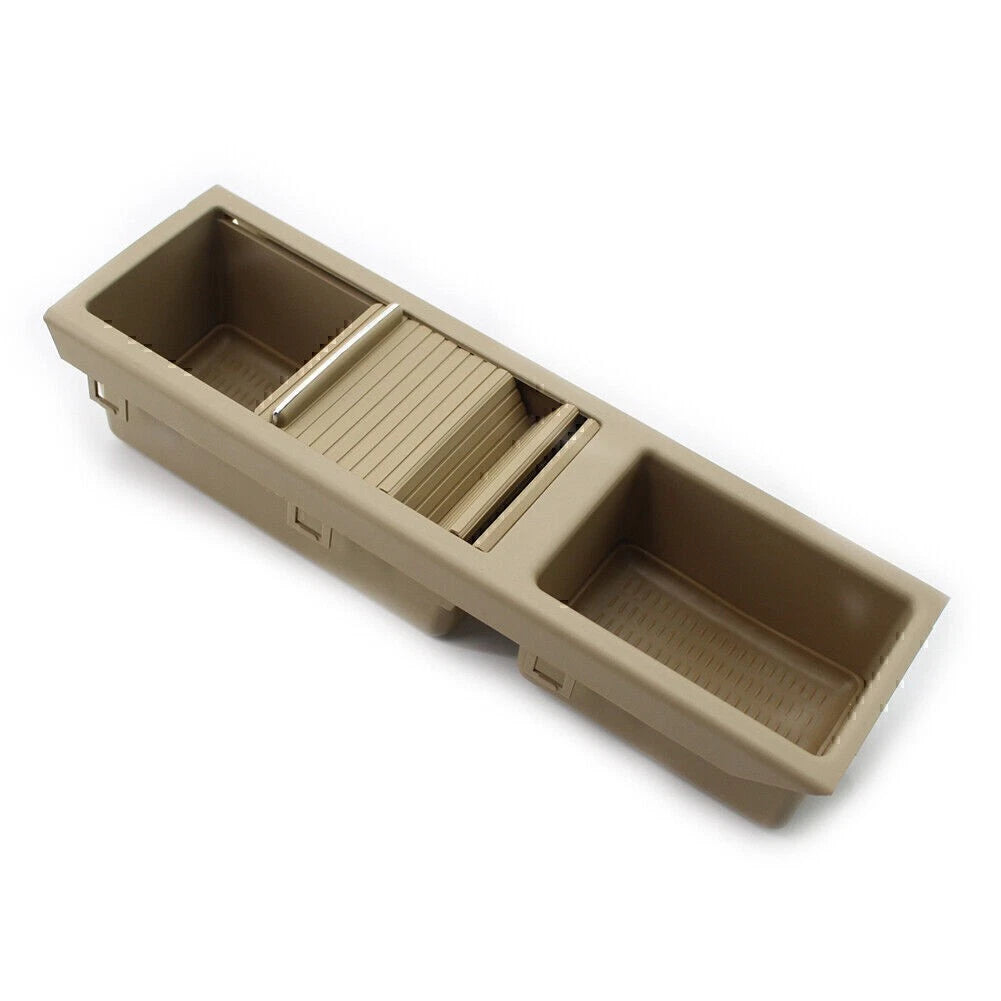 Front Center Console Storage Box Drink Cup Holder for BMW E46 3 Series Beige