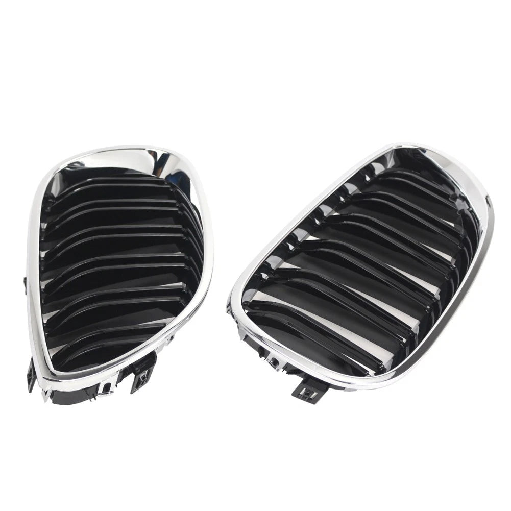 Front Bumper Hood Kidney Grille For BMW 5-Series E60 Sedan E61 Touring 2003-2010