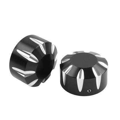 Pair Black Front Axle Nut Cover Caps For Can-Am Spyders GS RS RT ST F3 2008+