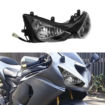 Front Headlight Headlamp Assembly For Kawasaki NinjaZX6R ZX636 ZX6RR ZX600 05-06