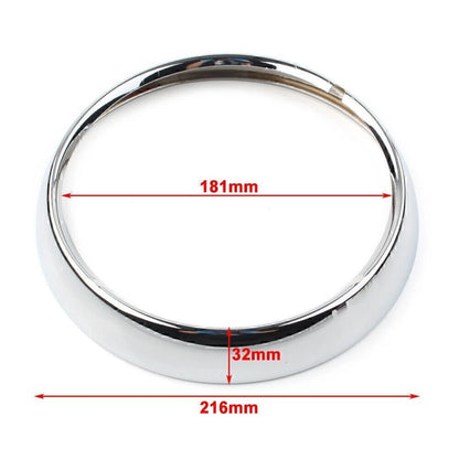 1 Pcs 7" Chrome Head Light Headlamp Trim Ring Cover Fit Harley Touring Road King