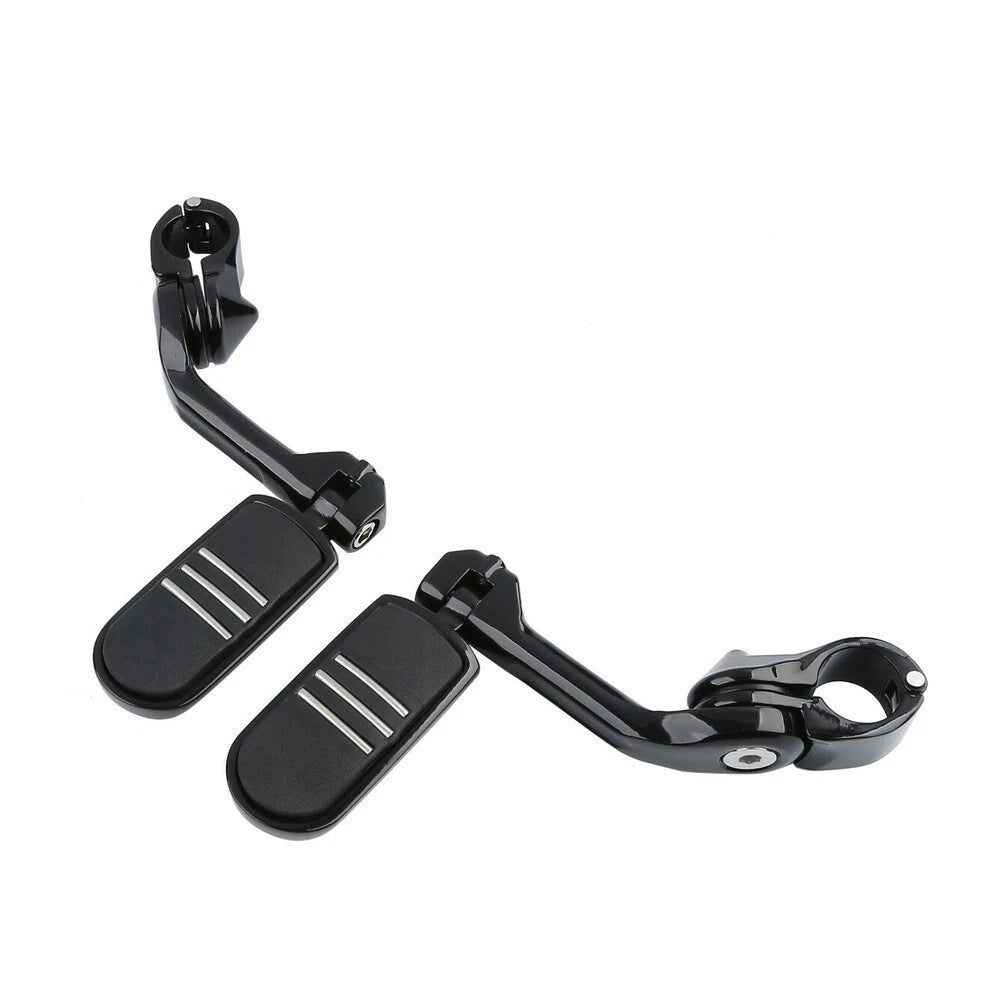 1-1/4" Long Angled Streamline Highway Engine Guard Foot Pegs For Harley Dyna US