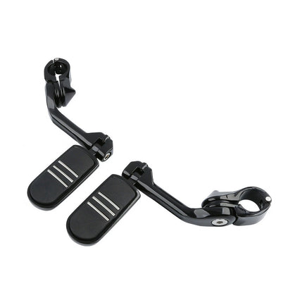 1-1/4" Long Angled Streamline Highway Engine Guard Foot Pegs For Harley Dyna US