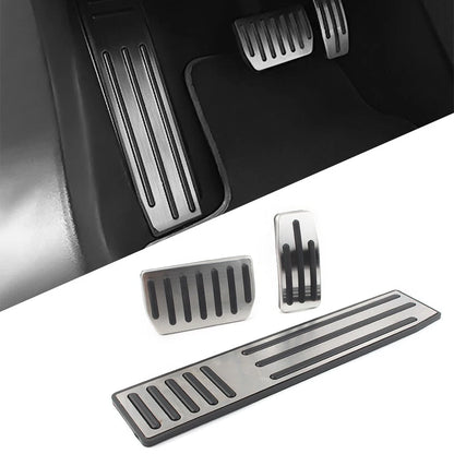 3Pcs For Tesla Model S&X Non-Slip Aluminum Accelerator Brake Foot Rest Pedal Pad