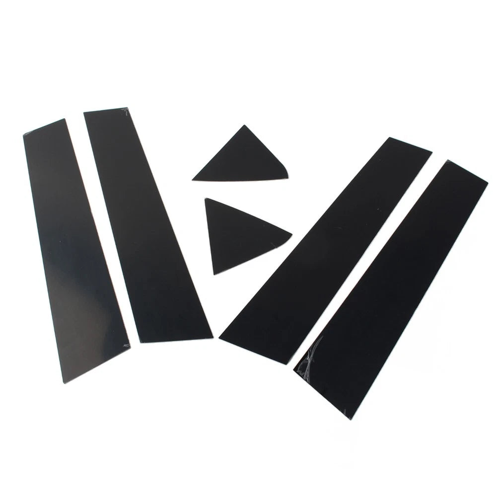 6 Pcs Car Window Pillar Posts Door Trim Bright Black For Dodge Charger 2006-2010