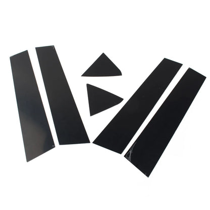 6 Pcs Car Window Pillar Posts Door Trim Bright Black For Dodge Charger 2006-2010