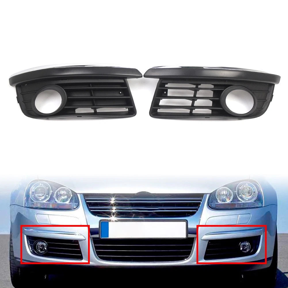 1 Pair Front Bumper Fog Light Lamp Cover For For VW Jetta 2006-2010
