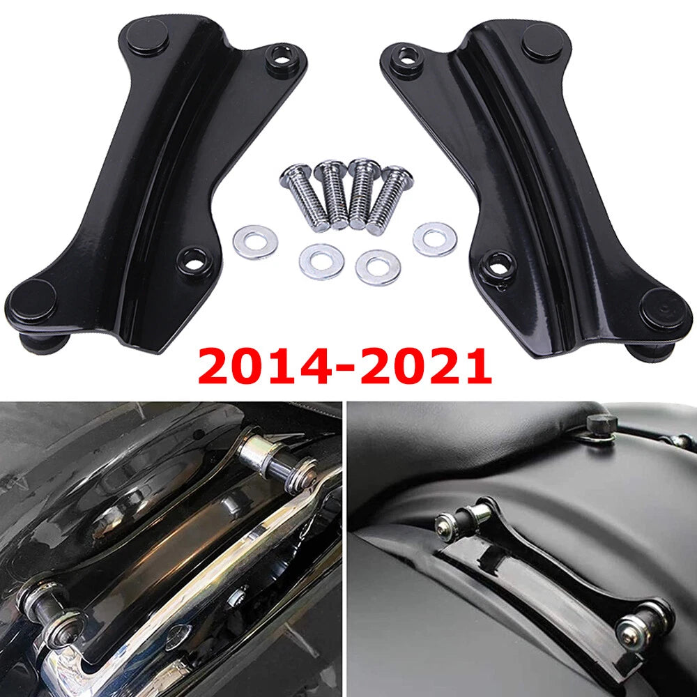 4 Point Docking Hardware Kit For Harley Road King Street Glide 14-UP Gloss Black