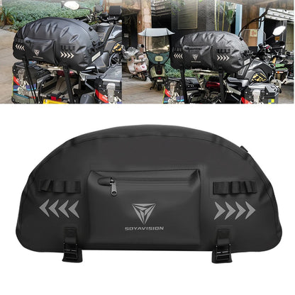 Waterproof Motorcycle Tail Bag Universal Rear Back Seat Bag Black for Harley BMW