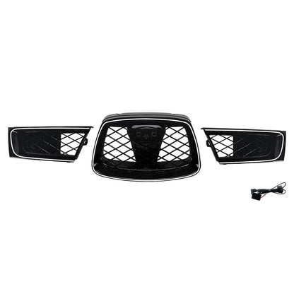 Front Bumper Upper Hood Kidney Grille With Light For Subaru Impreza 9th WRX STI