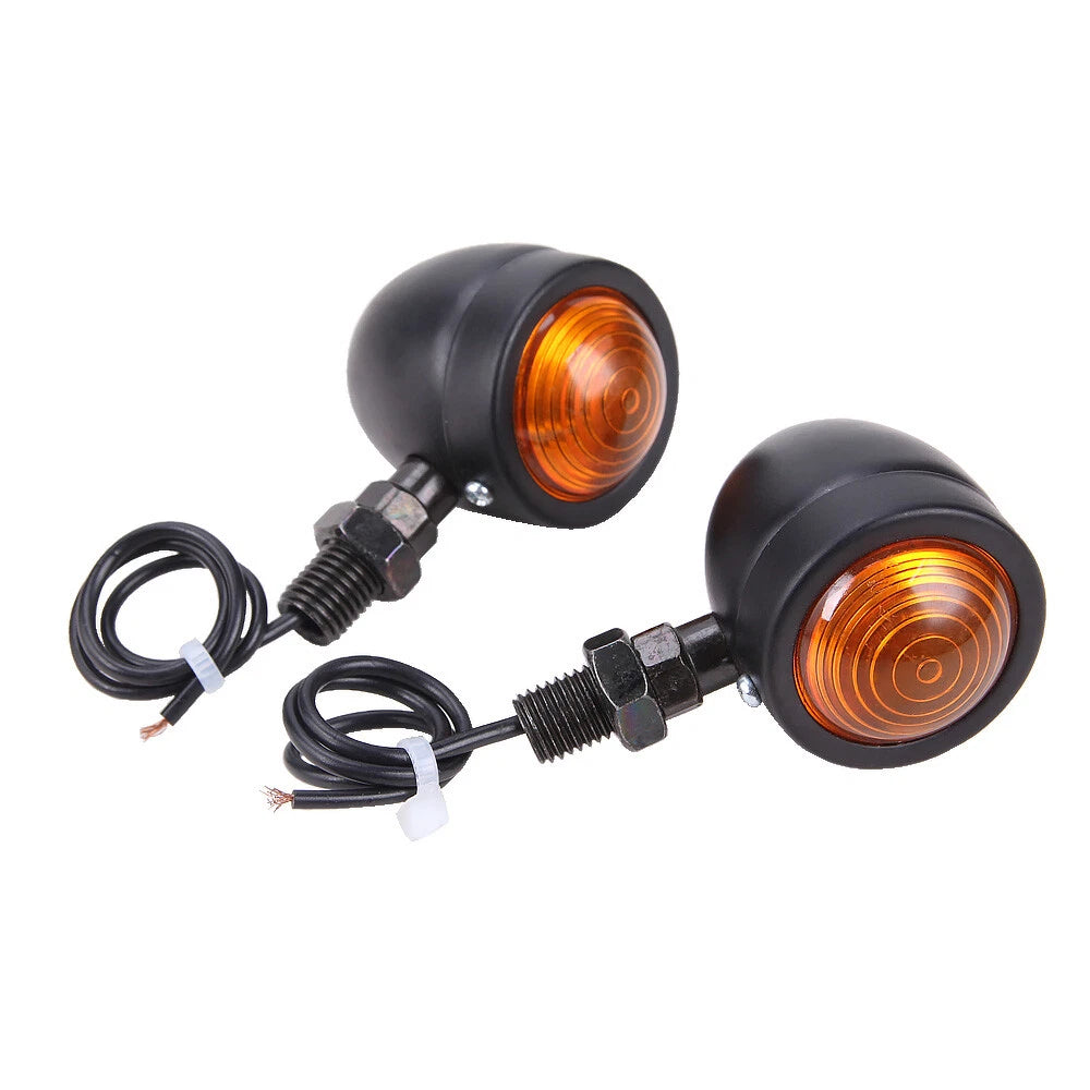 Black Motorcycle Turn Signal Blinker Lights For Harley Sportster XL1200 883 Dyna