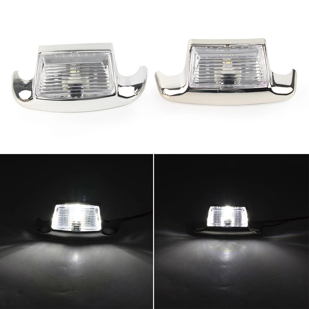 Fender Tip Light Front & Rear For Harley Davidson FLHT FLT FLHS FLHR White Lens
