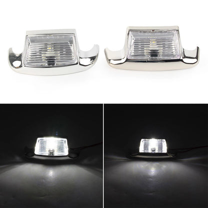 Fender Tip Light Front & Rear For Harley Davidson FLHT FLT FLHS FLHR White Lens