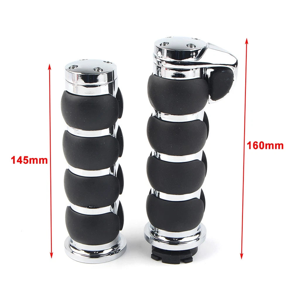 1 Pair Handle Bar Hand Grip For Motorcycle Cruiser Bike Chopper 1" Universal Fit
