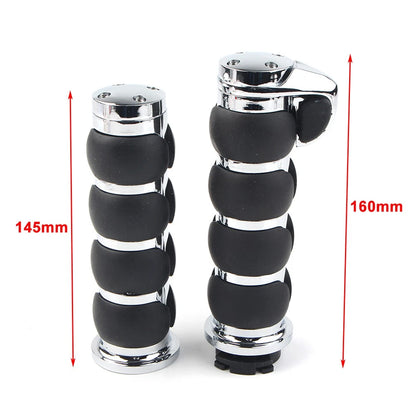 1 Pair Handle Bar Hand Grip For Motorcycle Cruiser Bike Chopper 1" Universal Fit