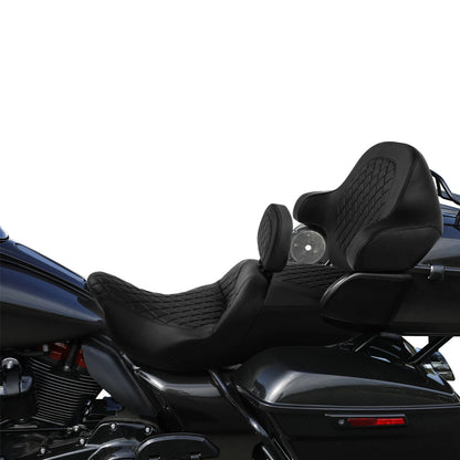 Driver Passenger Seat & Backrest Fit For Harley Touring Road Glide King 14-23 22