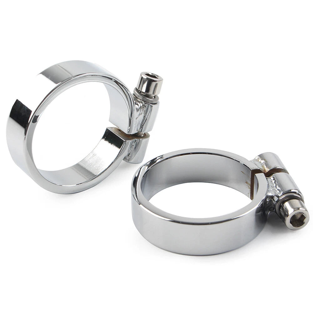 Fit Harley XL Ironhead Sportster 1000 Model 1957-1985 Exhaust Port Clamps Chrome