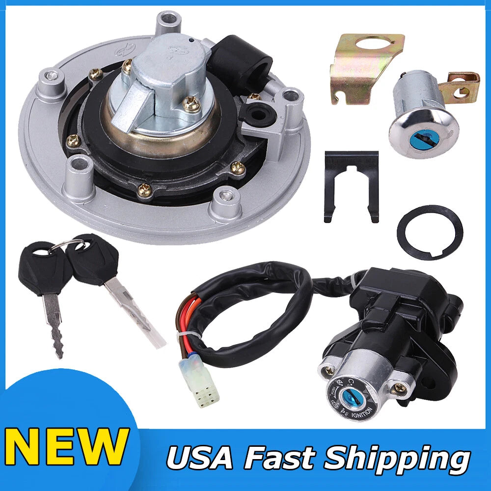 Ignition Switch Gas Cap cover Seat Lock Key Set For Suzuki GSXR600 750 2004-2015