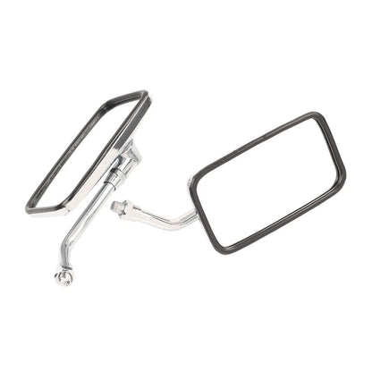 10mm Rectangle Rearview Side Mirrors Chrome For Honda Magna 700 VF700C VF750CD