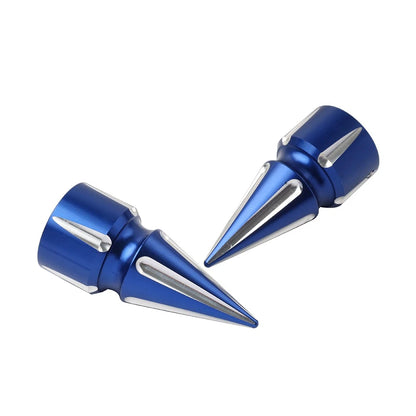 Front Axle Cap Nut Cover 3.6" For Harley Softail 07+ Dyna 08+ Street Glide Blue