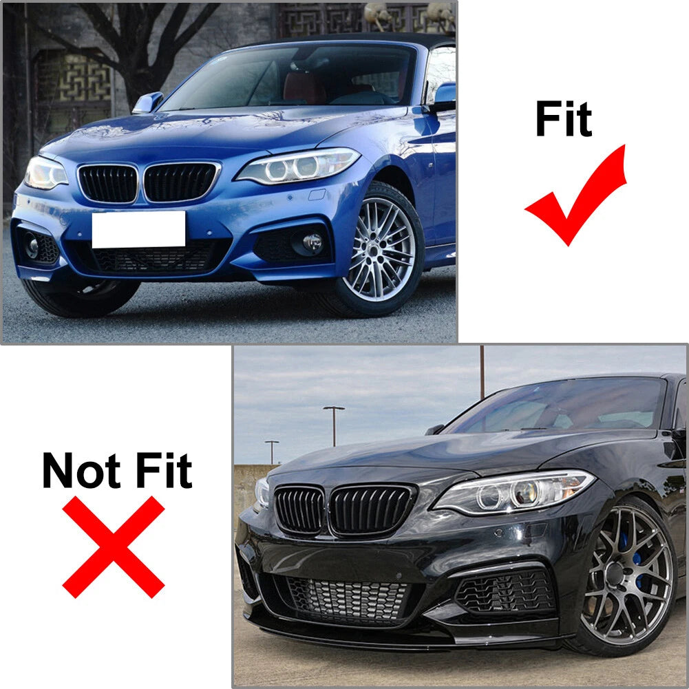 Closed Mesh Front Bumper Fog Light Grille Fit BMW 2 Series F22 F23 M Sport Right