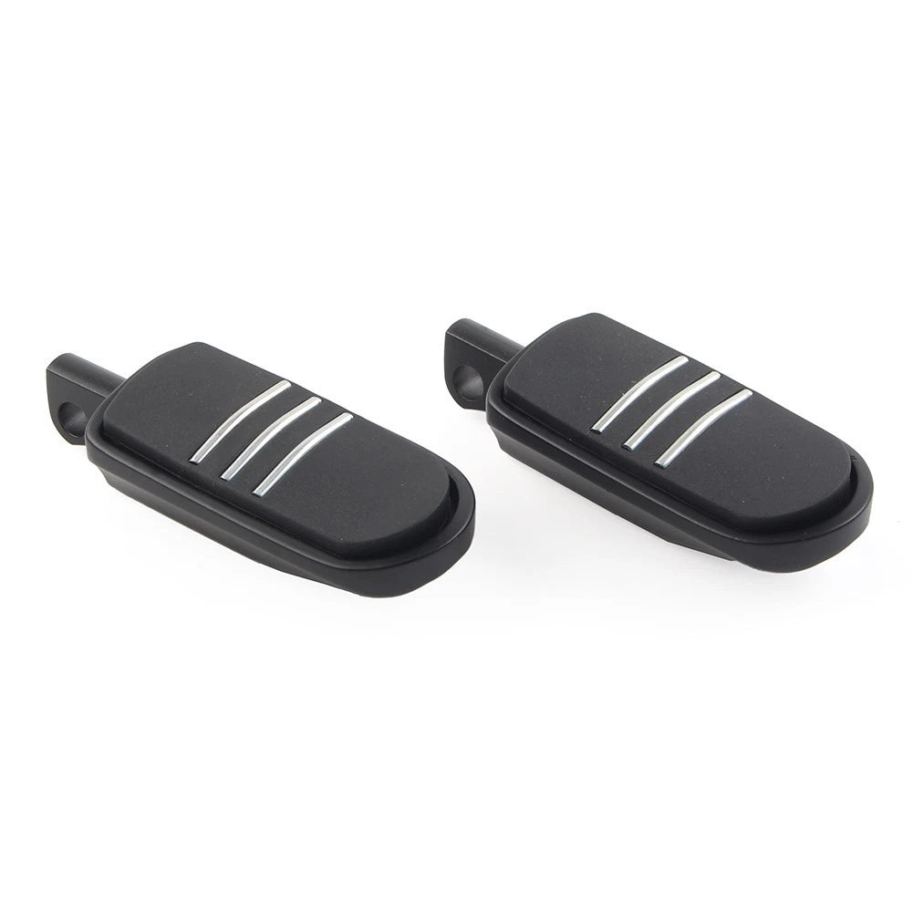 US 2pcs 32mm 1.25" Male Foot pegs Footrest Pedal For Harley Iron XL 883 Black