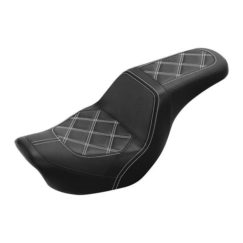 Driver Passenger Seat Fit For Harley Dyna Super Glide Custom FXDC 2006-17 Black