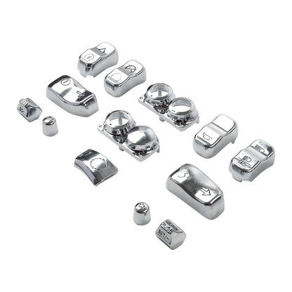 Hand Control Switch Housing Button Cap Chrome For Harley Road Electra Tri Glide