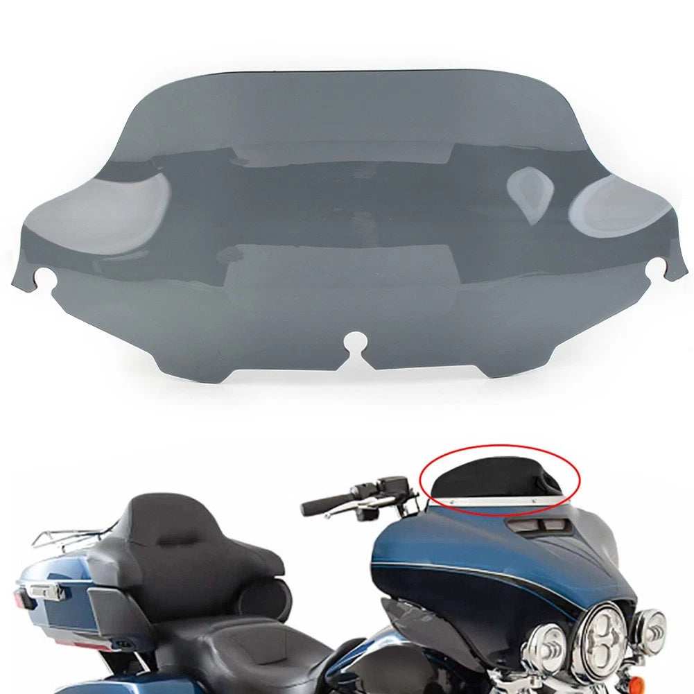 Grey 8"Wave Windshield Windscreen For Harley Touring Electra Street Glide 96-13