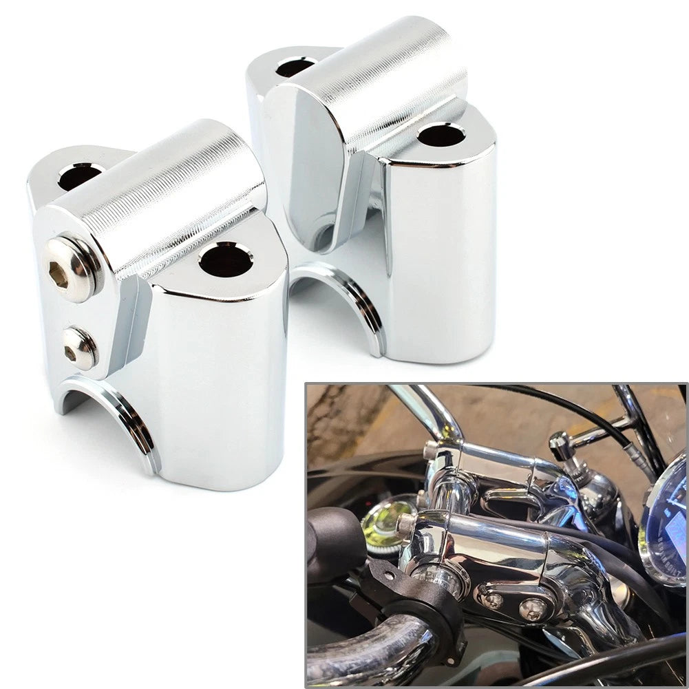 Chrome Moto Handlebar Riser Handle Bar Lift Clamp Adapter For BMW R 18 / Classic