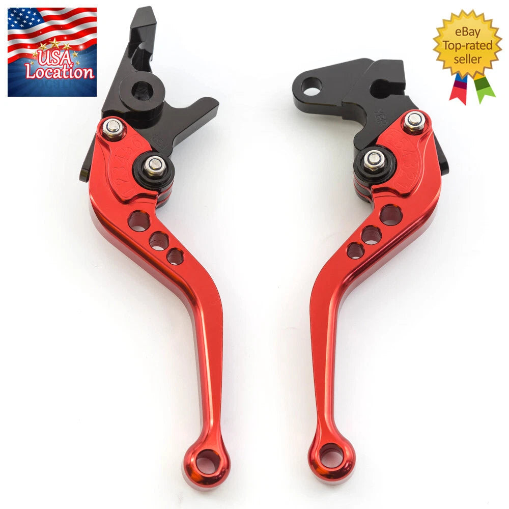 For Yamaha YFM 700 Raptor 700R YFM700R 2008-2023 CNC Brake Clutch Levers Red Set