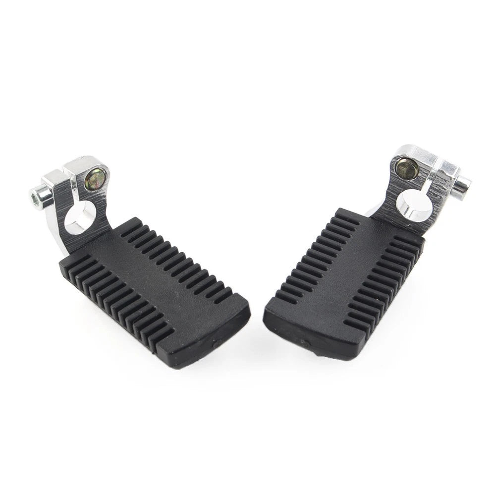 Footrest Pegs Pedal w/Clamp Fit 43cc 47cc 49cc Pocket Dirt Bike Mini Scooter ATV