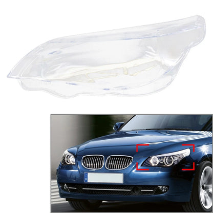 1x Left Headlight Lens Cover Lampshade For BWM E60 E61 525i 530i 540i 550i 03-10