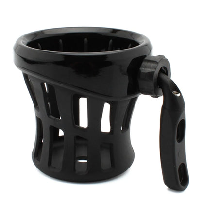 Motorcycle Handlebar Cup Holder Drink W/ Mesh Basket Mount Universal Black