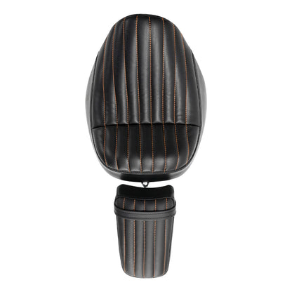 Driver Rider Passenger Pillion Seat Fit For Harley Softail Street Bob 18+ Black