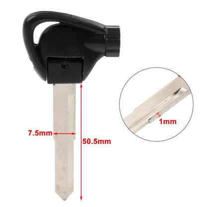 Left Ignition Key Blank Uncut Blade Black For Yamaha Motorbike Scooter